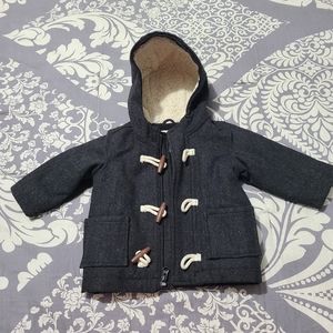Toddler wool hooded peacoat